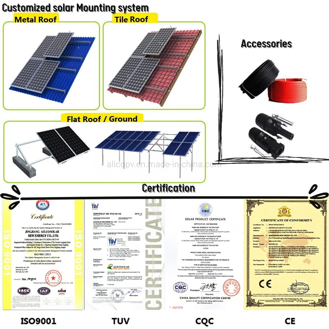 Cheap Hot Selling Solar Panel 5kw 10kw 20kw 30kw 50kw 100kw off Grid Inverter Home LiFePO4 Battery Farm Potovoltaic Solar Panel System Basic Customization