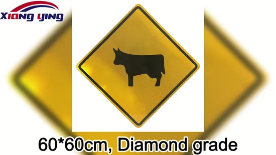 Placa de sinalização de trânsito de produtos de segurança Xy de alumínio + material reflexivo