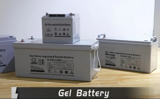 Gel recarregável de longa duração 12V/100ah/150/200 /250ah Inversor Compatibilidade Sistema de energia solar Armazenamento de gel Li